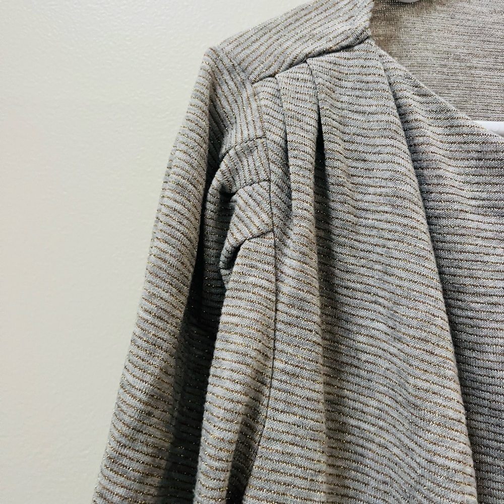 Ann Taylor Heather Gray Long Sleeve Top - Picture 3 of 5